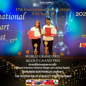 ครูสอนต่อขนตาดีว่า คว้ารางวัลอันดับ 1 และ 2 จากเวทีดังเกาหลี INTERNATIONAL BODY ART CONTEST 2024